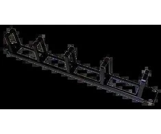 Alantec PK011 Kabelių organizatorius 1U 19" su įvorėmis