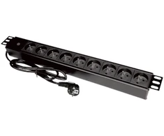 Alantec PZ09 Ilgiklis 19" 9 x CEE 7/5 lizdas CEE 7/7 kištukas su LED