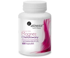 ALINESS Chelated Magnesium 650 mg + B6 (P-5-P – dietary supplement – 100 capsules