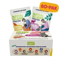 ANIMAL ISLAND Everyday Fillets paukštiena with liver and Veal Box – šlapias kačių maistas – 80x85g