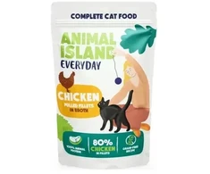 ANIMAL ISLAND Everyday vištiena pulled fillets in broth - wet cat food - 85g