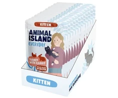 ANIMAL ISLAND Everyday Kitten kalakutiena with rabbit Box – šlapias kačių maistas – 12x85g