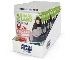 ANIMAL ISLAND vištiena su przepiórką saszetki katei 12x85g
