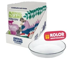ANIMAL ISLAND Everyday Veal in jelly broth Box – šlapias kačių maistas – 12x85g + lėkštutė dovanų
