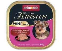 Maisto produktai - ANIMONDA Vom Feinsten Junior Mini Paukštiena su Žvėriena ir Spanguolėmis