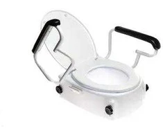 Toilet seat raiser with lid and armrests ANTAR AT51204