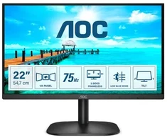 Monitorius AOC B2 22B2H monitorius komputerowy 54,6 cm (21.5'') 1920 x 1080 px Full HD LED juoda (274175)