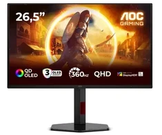 AOC G4 Q27G4SDR kompiuterio monitorius 67,3 cm (26.5") 2560 x 1440 px Quad HD QD-OLED juodas, raudonas
