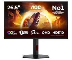 AOC G4 Q27G4ZDR kompiuterio monitorius 67,3 cm (26,5") 2560 x 1440 pikselių „Quad HD QD-OLED“ juodas, raudonas