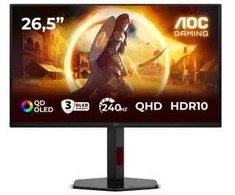 AOC G4 Q27G4ZDR kompiuterio monitorius 67,3 cm (26,5") 2560 x 1440 pikselių „Quad HD QD-OLED“ juodas, raudonas