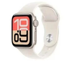Išmanusis laikrodis Apple „Watch SE 3 GPS“, 40 mm, „Starlight“ aliuminio korpusas su „Starlight“ sportiniu dirželiu – S/M