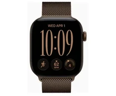 Išmanusis laikrodis Apple Watch seria 12 gps+cellular, koperta 42 mm su aliuminio w kolorze tamsiai ruda, bransoleta mediolańska w kolorze ciemnego brązu