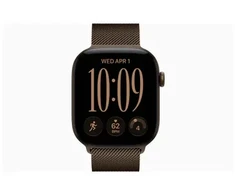 Išmanusis laikrodis Apple Watch series 12 gps+cellular, koperta 46 mm su aliuminio w kolorze ciemnego brązu, bransoleta mediolańska w kolorze ciemnego brązu - dydis m/l