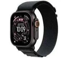 Išmanusis laikrodis Apple „Watch Ultra 3“ GPS + Cellular, 49 mm, juodas titano korpusas su juodu titano Milano dirželiu – vidutinio dydžio