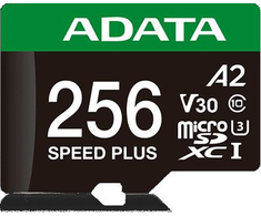 Adata Micro SD Speed Plus 256GB UHS1 U3 V30 A2 atminties kortelė 180/160 MB/s