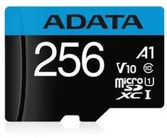 ADATA PREMIER Micro SDXC 256GB CL10 UHS-I/U1 A1 V10 atminties kortelė