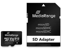 Atminties kortelė „MediaRange MR947“ 512 GB „Micro SDXC UHS-I“ 10 klasės „Flash“ atmintis