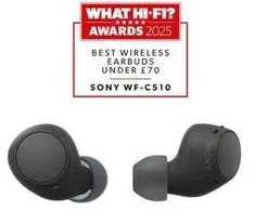 Ausinės Sony WF-C510 Truly Belaidės, Juoda