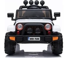 Auto Na Akumuliatorius Jeep BRD-7588 Światła LED MP3 Pilot Baltas 4x4