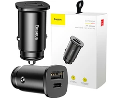 AUTOMOBILINIS ĮKROVIKLIS Baseus Square CCALL-AS01 30W 5A 1x USB-A 1x USB-C QC 4.0+