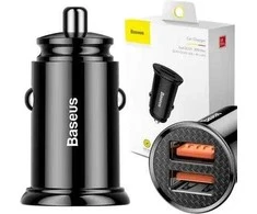 AUTOMOBILINIS ĮKROVIKLIS Baseus Circular CCALL-YD01 30W 5A 2x USB-A QC 3.0