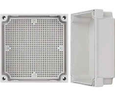AWB171711 ABS korpusas 170x170x110, atsparus vandeniui su plastikiniais varžtais ir montavimo plokšte Pulsar