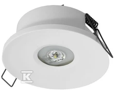 AWEX AXP IP65 / 20 ECO LED 3W 330lm (atviras variantas) 1h vienos paskirties AT balta AXPO / 3W / ESE / AT / WH - AXPO / 3W / ESE / AT / WH