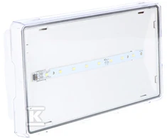 AWEX Avarinis būstas EXIT S IP65 LED 1W 3h dvigubos paskirties PT balta + PU34 ETS / 1W / CSA / PT / WH