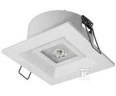 AWEX LOVATO P ECO LED 3W 315lm atvira 1h vienpaskirtė balta LVPO / 3W / ESE / X / WH - LVPO / 3W / ESE / X / WH