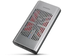 Axagon EEM2-20GD standžiojo disko doko stotis USB 3.2 Gen 2 (3.1 Gen 2) Type-C juoda, pilka