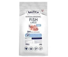 Baltic Agro BALTICA Nutraceutic Hypoallergenic Light L/XL žuvis with ryžiai – sausas Maistas šunims – 12kg