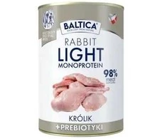 BALTICA Nutraceutic Monoprotein Light triušiena with prebiotics – drėgnas ėdalas šunims – 400g