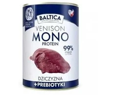 BALTICA Nutraceutic Monoprotein Venison with prebiotics – drėgnas ėdalas šunims – 400g