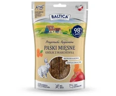 BALTICA Mėsiški skanėstai juostelės triušiena su morkomis 90g