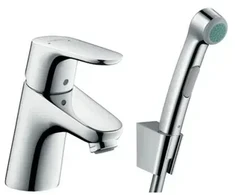 Baterija Hansgrohe Focus E2 su juodais plaukais, spalvos