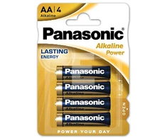 Baterija LR6/4BP (AA) PANASONIC Alcaline (4 lizdinė plokštelė)