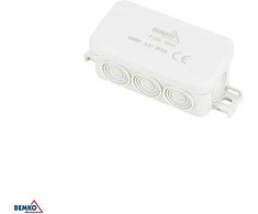 Bemko PUSZKA INSTALACYJNA NATYNKOWA 85x45x37MM IP55 8P JASNOSZARA E04-PI08-IP55