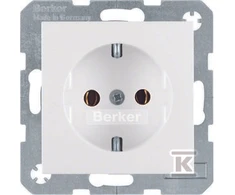 Berker Hager SCHUKO Kvadratinis lizdas S.1 / B.3 / B.7, baltas - 47538989