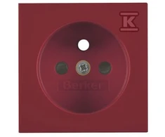 Berker Hager S.1 / B.3 / B.7 Kištukinio lizdo su raudonomis angų plokštėmis (3965768962)