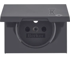 Berker Hager Priekinė plokštė lizdo iš / iš ir lakuoto matinio antracito dangtis (3965777106)
