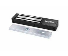 Bira HARTTE MG280SR-BK 280 kg juoda elektromagnetinė spyna su stebėjimo ir signalizacijos funkcijomis
