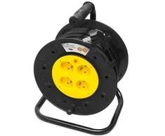 Blow PR-61 ilgintuvas, 4 lizdų, su įžeminimu, 30 m, PVC būgnas (3x1,5 mm)