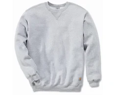Bluza Carhartt vidutinio svorio apvalios apykaklės megztinis pilkos spalvos