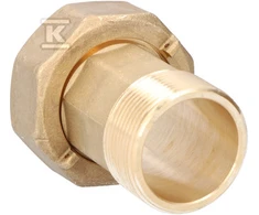 BMETERS Žalvarinės jungiamosios detalės vandens skaitikliams 6/4" komplektas.