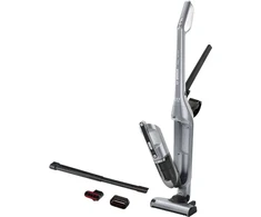 Bosch BCH3P210 lazdinis dulkių siurblys / elektrinis šepetys 2 viename stovinis dulkių siurblys su kintamosios srovės / baterijomis, sausas, be maišelio, 0,4 l, juodas, pilkas