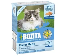 Drėgnas Kačių Maistas - Bozita Fresh Menu Sterilizuotas Arktinis Šamas 370g