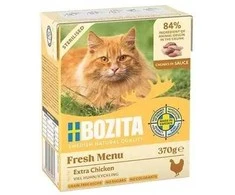 BOZITA sterilizuotas - papildomi vištienos gabalėliai padaže - šlapias kačių ėdalas - 370 g