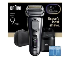 Braun Series 9 Pro+ 9667CC skutimosi mašinėlė Plėvelinė skustuvė Trimeris Sidabrinis