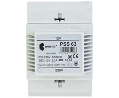 BREVE 1 fazės modulinis transformatorius PSS 63VA 230 / 12V