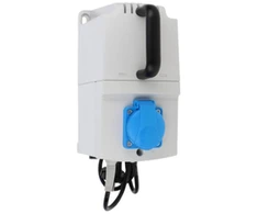 Breve Tufvassons sp. su o.o. Breve Tufvassons sp. su o.o. 1 fazės transformatoriaus nešiojamasis IBP 250VA 230 / 230V / IP44 / 16152- 9998 korpusas